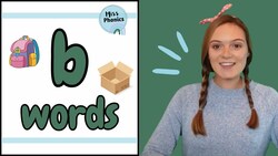 b' Words | Blending Phonics | CVC Words | b Words with Pictures | Learn to Read | British Teacher Instructional Video