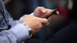Young Businessman Using Smartphone Stock Footage