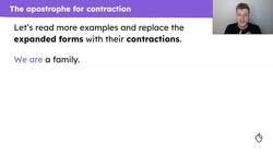 Spelling words with contracted forms Instructional Video