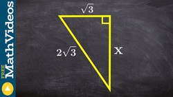 Find the missing side of a triangle using the pythagorean theorem Instructional Video