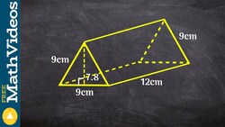 How to find the surface area of a triangular prism Instructional Video
