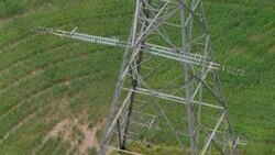Aerials of power lines News Clip