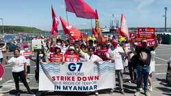 Thousands protest over Myanmar and Ethiopia at G7 summit News Clip