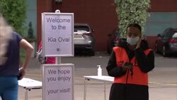 Social distancing and face masks in The Oval News Clip