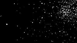 Falling atmospheric snow in space, computer generated abstract background Stock Footage