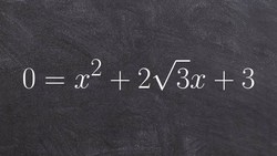 Factoring a perfect square trinomial with a square root Instructional Video