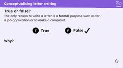Conceptualising letter-writing and understanding the letter form Instructional Video