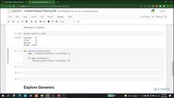 Recommender Systems with Machine Learning - Data Manipulation for Content-Based Filtering Instructional Video