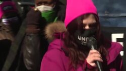 CLEAN : International Women's Day protest outside Governor Cuomo's NYC office News Clip