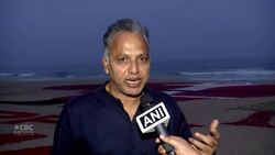 Ho ho ho: A 45-metre-tall Santa display made of sand and chocolate News Clip