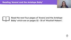 Reading the folktale 'Anansi and the Antelope Baby' Instructional Video