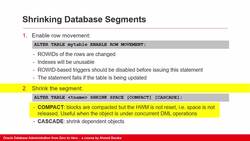 Oracle Database Administration from Zero to Hero - Shrinking Segments (Part 2 of 2) Instructional Video