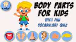 Learn Body Parts for Kids: Fun Vocabulary & Quiz! Instructional Video