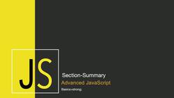Quick JavaScript Crash Course - Modern and Advanced JavaScript - Summary-catch without er Instructional Video