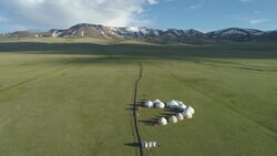 Kyrgyzstan from Above: Serene Tien Shan Peaks in View Stock Footage