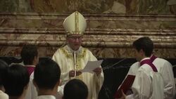 Moon attends evening "Mass for Peace" in St Peter's Basilica News Clip