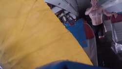 Video captures US Navy sailors on wing of plane  Instructional Video