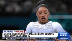 After stumbling on beam, Biles wins silver on floor News Clip