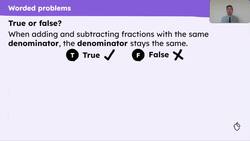 Add and subtract fractions with the same denominator in a range of contexts Instructional Video
