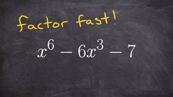 Factor the trinomial fast without substitution Instructional Video