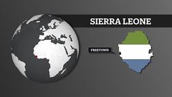 Earth Sphere Map and Sierra Leone Country Map with National Flag Stock Footage