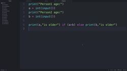Intro To Python Programming - Ternary Operator Instructional Video