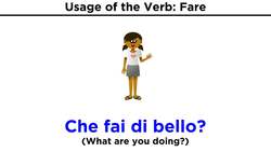 Conjugating the Irregular Verb: Fare (To Do) Instructional Video
