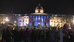Anti-War Protest In the UK's Against Russia's Invasion And War In Ukraine News Clip