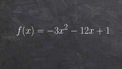 Learn how to complete the square and identify the vertex, domain and range Instructional Video