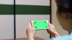 Using greenscreen at Ryokan Stock Footage