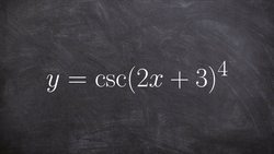 How to take the derivative using the chain rule twice Instructional Video