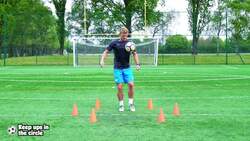 Kicking - (Soccer) Keep ups in the circle Instructional Video
