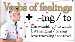 English Vocabulary Lesson on verbs of feelings (Love dancing, hate singing, like watching movies) Instructional Video