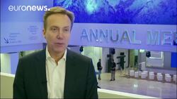 World Economic Forum in Davos battles snow... and awaits Trump News Clip