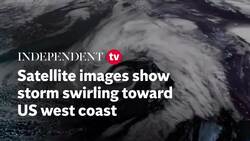Satellite images show storm swirling toward US west coast Instructional Video