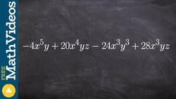 Factor out the GCF Instructional Video