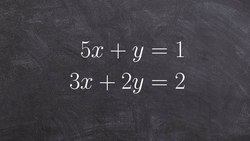 Solve the system of equations by using substitution Instructional Video