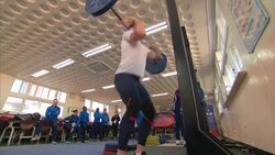 Nick Gleeson weight training ahead of the 2018 Winter Olympics News Clip