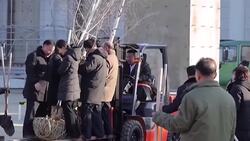North Korea leader Kim Jong Un drives pallet truck to plant tree at memorial service Instructional Video