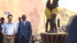 CLEAN : Senegal slave island Goree renames square against racism News Clip