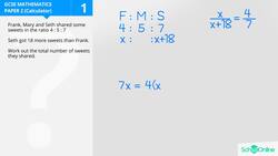GCSE Secondary Maths Age 13-17 - Ratio, Proportion & Rates of Change: Ratio - Explained Instructional Video