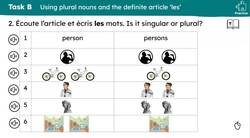 More than one: plural nouns and plural definite article 'les' Instructional Video