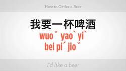 How to Order a Beer in Mandarin Chinese Instructional Video