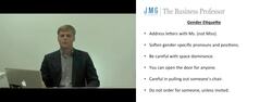 Gender Etiquette - Business Etiquette Instructional Video