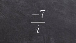 Algebra 2 Learn how to simplify an expression by rationalizing denominator with complex numbers -7/i Instructional Video