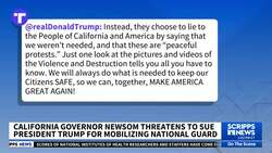 Trump backs idea of arresting Newsom over violent LA protests News Clip
