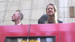 Extinction Rebellion DLR protesters speak prior to arrest News Clip