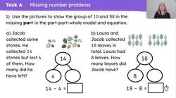 Solve subtraction problems using knowledge of 10 and a bit Instructional Video