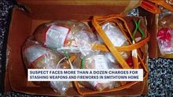 Police: Suffolk man accused of stashing fireworks and weapons in Smithtown home News Clip