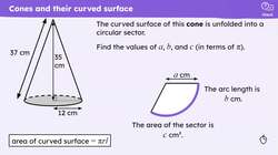 The surface area of a cone Instructional Video